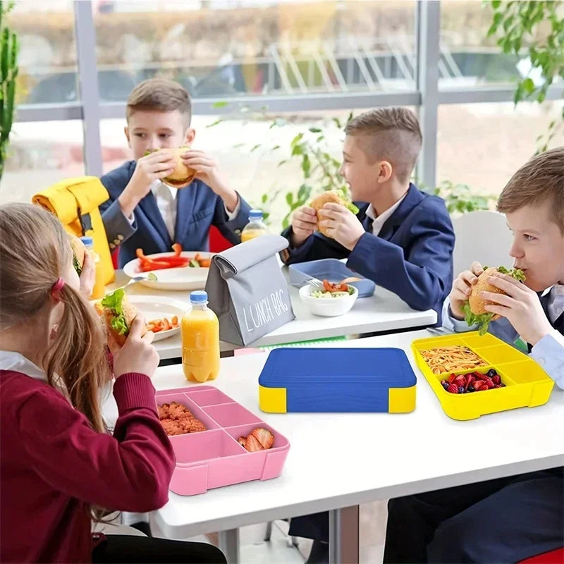 1330ML Bento Box Adult Lunch Containers with 6 Compartment for Adults/Kids/Toddler With Tableware Sauce Lunch Box Peaceful Pleasures Health and Wellness