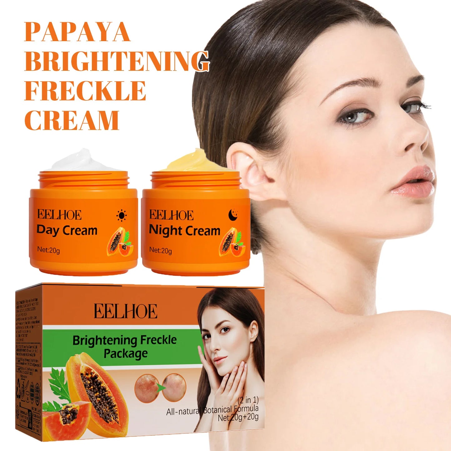 Papaya Day & Night Brightening Cream Set – Dark Spot Corrector