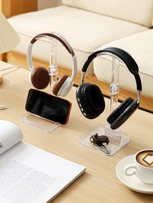1Pcs Multi-functional Headphone Stand Display Rack Space Saving Phone Holder Desktop Organizer Vertical Bracket Hanger Peaceful Pleasures Health and Wellness