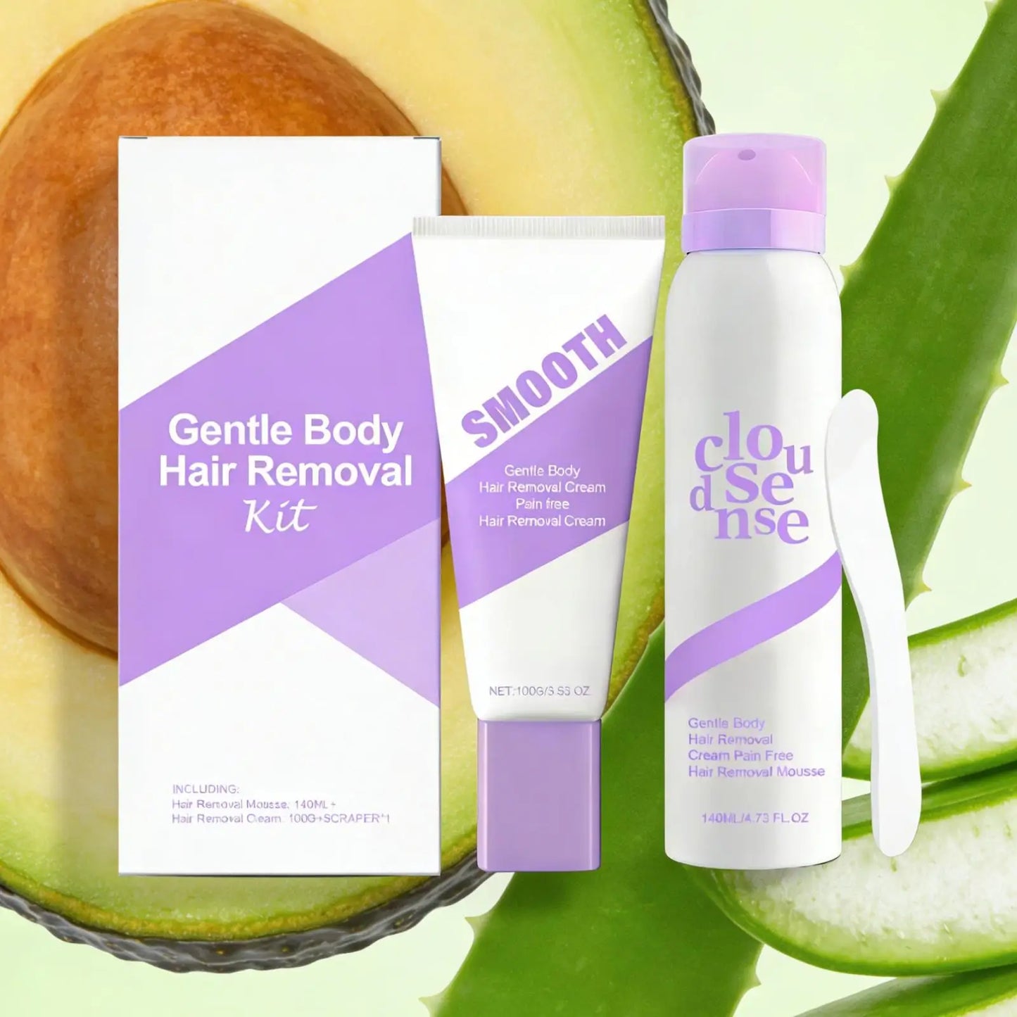 Aloe Vera & Avocado Hair Removal Mousse Spray 140ml Hair Removal Mousse Peaceful Pleasures Health and Wellness