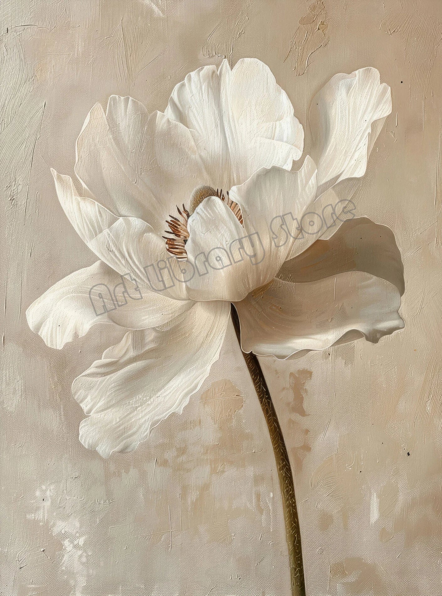 Vintage Flower Magnolia Peony Tulips Fresh Plant Painting on Canvas Poster and Print Minimalist Wall Art Pictures Home Decor Peaceful Pleasures Health and Wellness 10 35x45cm