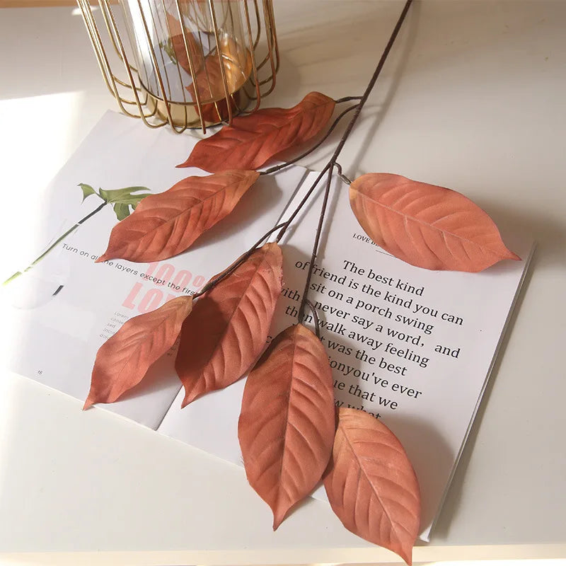 Silk Artificial Willow Bouquet | Fake Green Leaves for Home & Wedding