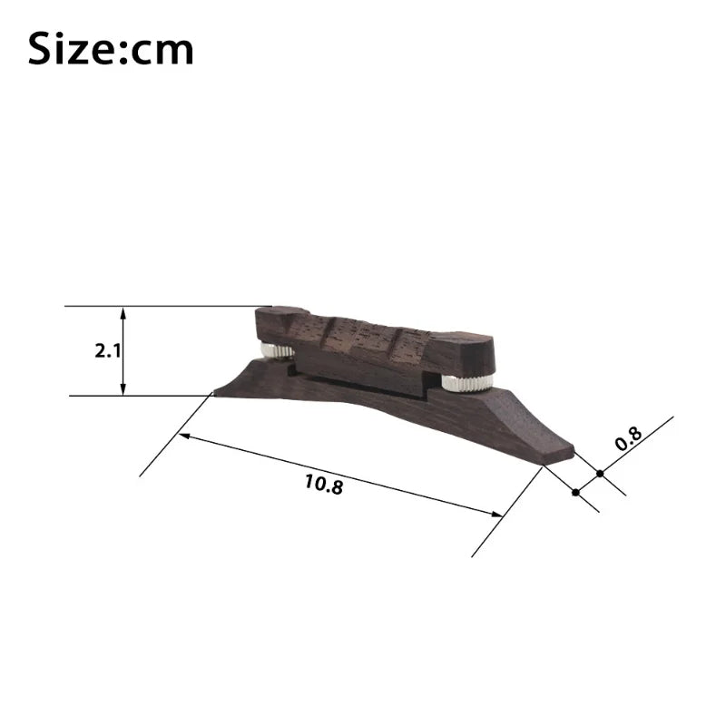 Durable Mandolin Bridge Height Adjustable Rosewood Universal