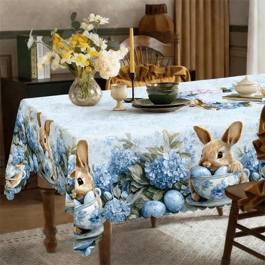 Floral Jacquard Tablecloth | Waterproof Holiday Table Cover Floral Tablecloth Peaceful Pleasures Health and Wellness