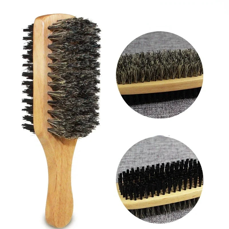 Men Boar Bristle Hair Brush Natural Wooden Wave Brush for Male, Styling Beard Hairbrush for Short,Long,Thick,Curly,Wavy Hair Peaceful Pleasures Health and Wellness