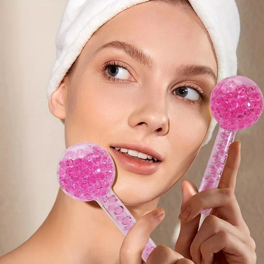 2Pcs Box LCE Globes For Facials Cooling LCE Balls For Face LCE RollerFacial Massager Freezer LCE Globes Tool For Face And Eyes Peaceful Pleasures Health and Wellness