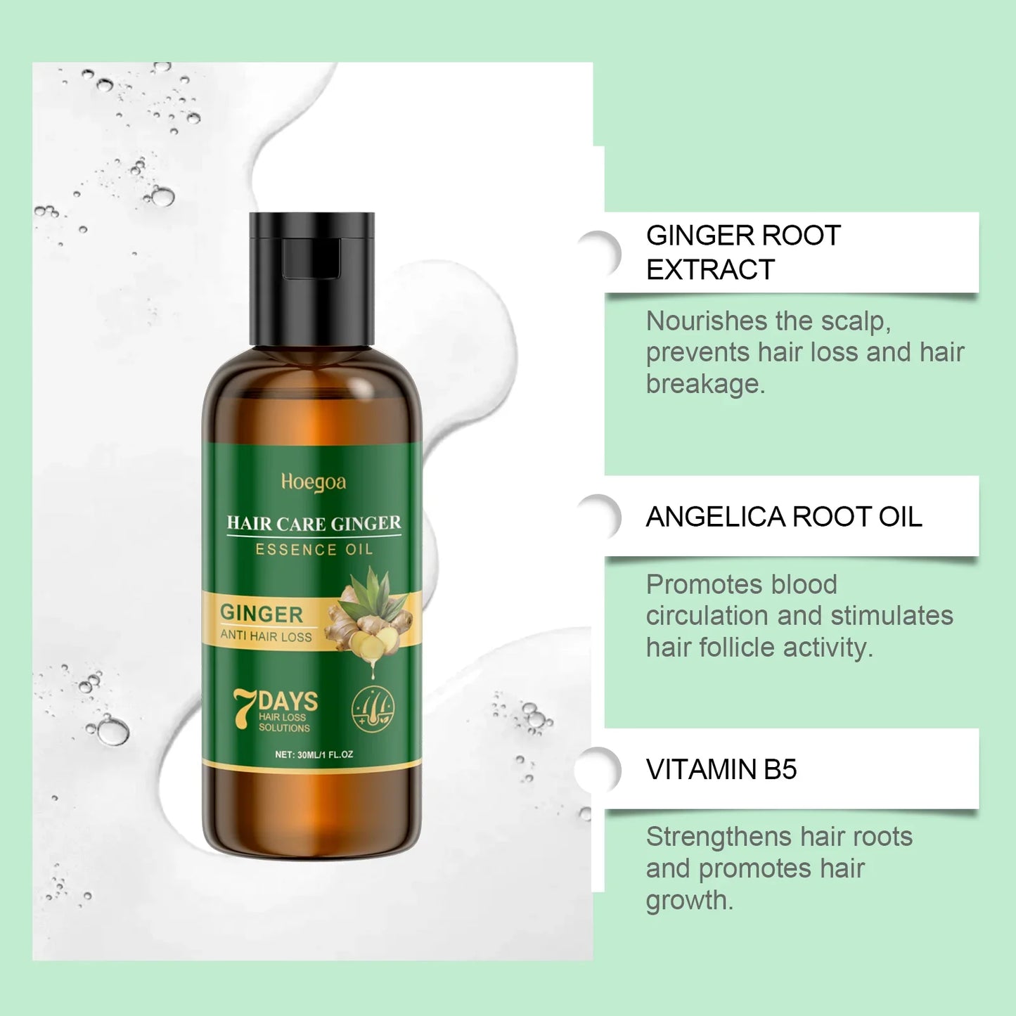 HOEGOA Ginger Shampoo – Oil Control, Dandruff & Hair Growth
