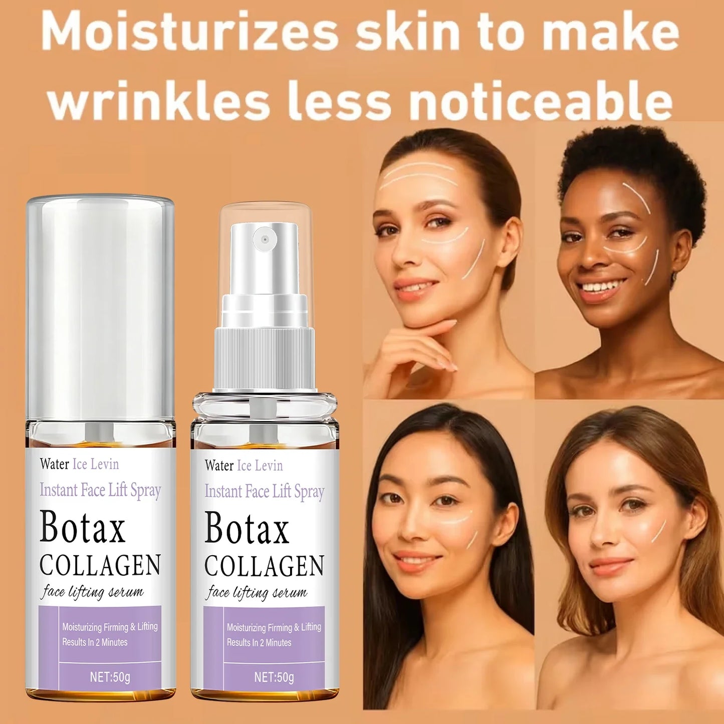 Instant Face Lift Spray – Collagen & Hyaluronic Acid Serum