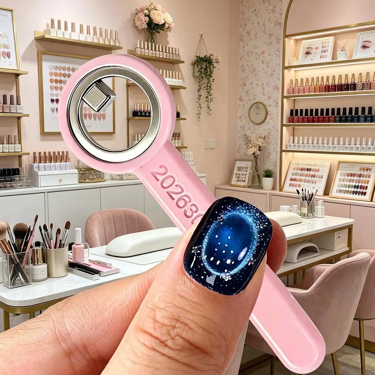 Cat Eye Nail Magnet Tool | DIY Gel Polish Ring Pattern