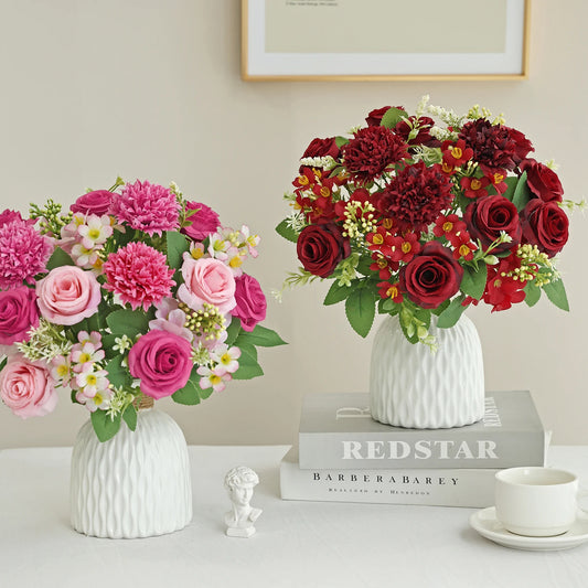Artificial Silk Hydrangea Rose Bouquet | Wedding & Home Décor Artificial Flower Bouquet Peaceful Pleasures Health and Wellness