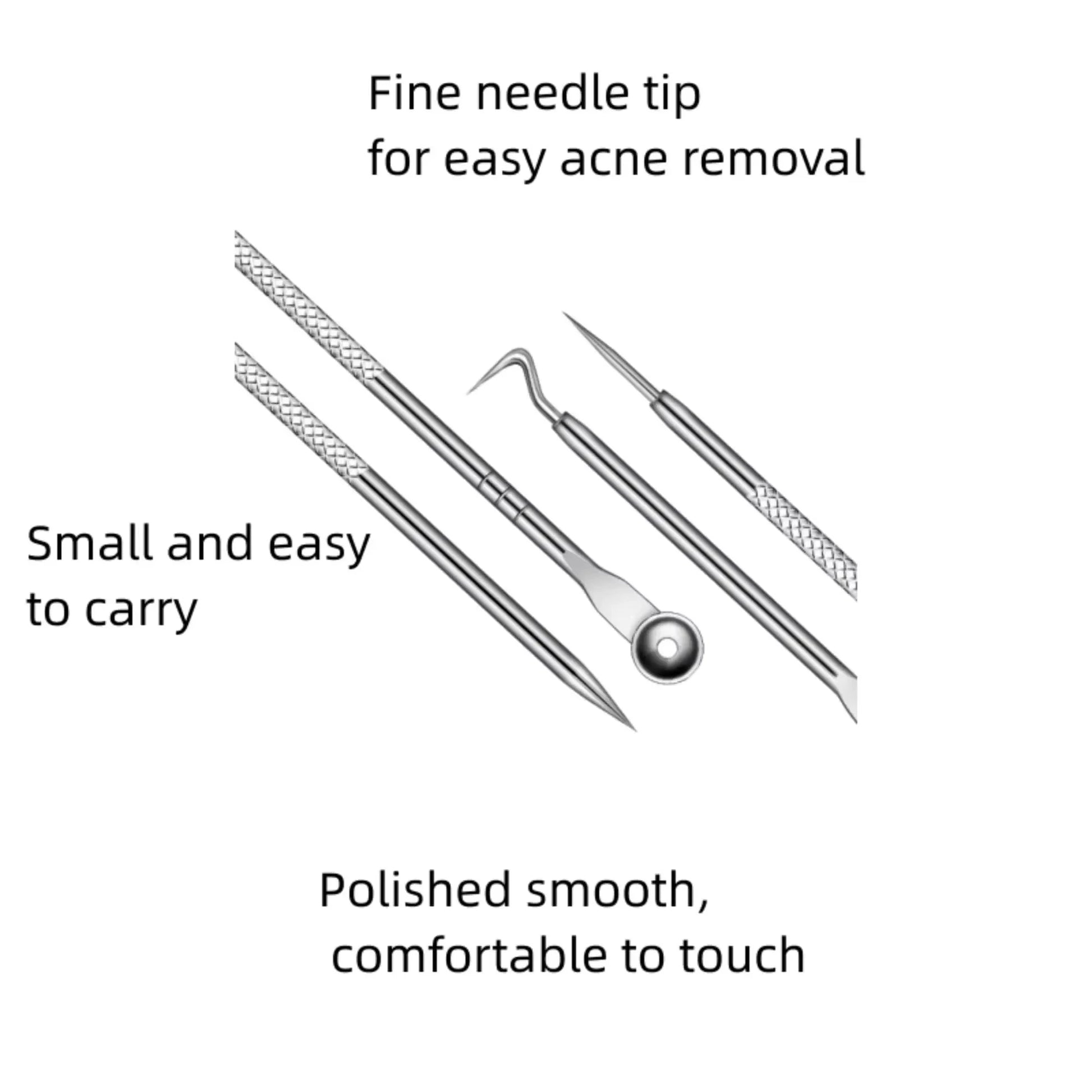 Multifunctional Blackhead Removal Kit Including Acne Needle Facial Pore Cleanser Dark Spot Cleaning Skin Care Tool 4 Piece Set Peaceful Pleasures Health and Wellness