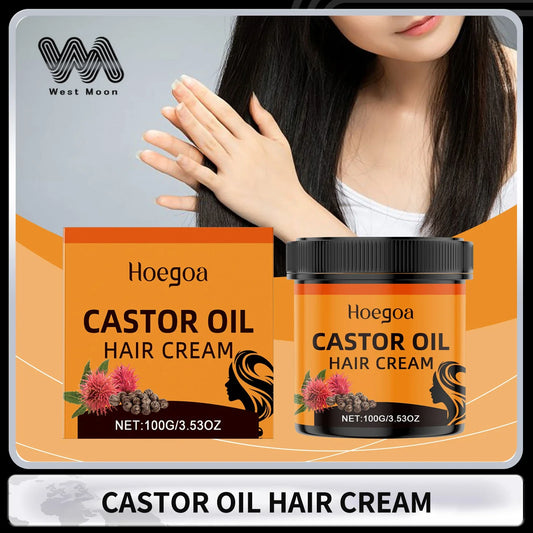 HOEGOA Castor Oil Leave-In Hair Cream – Frizz & Dry Hair Leave-In Hair Cream Oasis Select