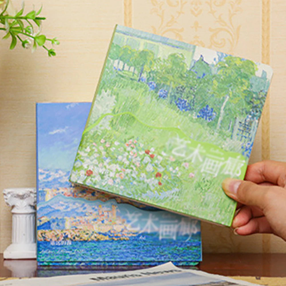 Art Gallery Square Notebook Beauty Monet Van Gogh Classic Paintings