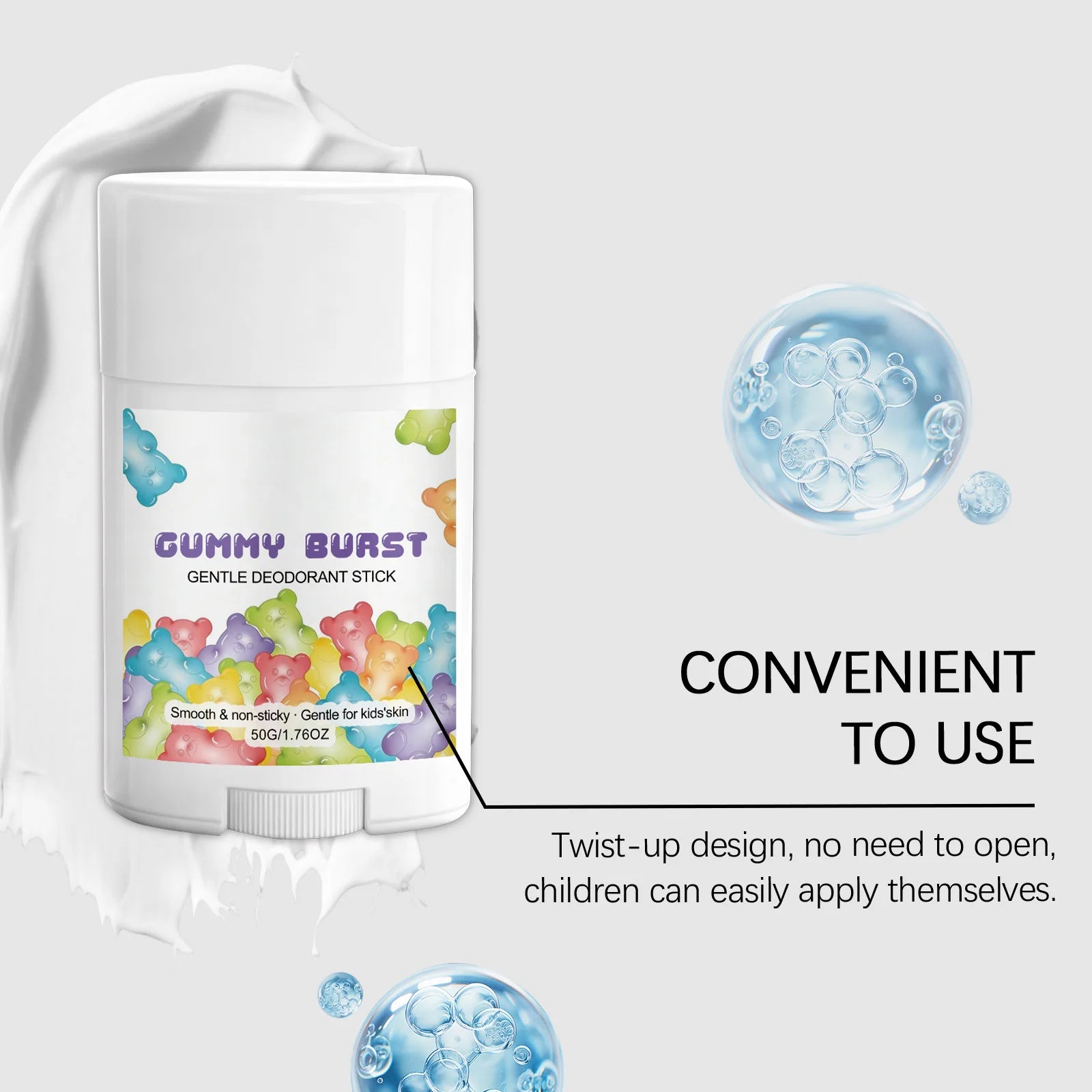 Body Deodorant Stick Anti-Itching Eliminate Sweat Odor Lasting Fragrance Freshing Moisturizes Kids Gentle Anti Perspirant Cream Peaceful Pleasures Health and Wellness
