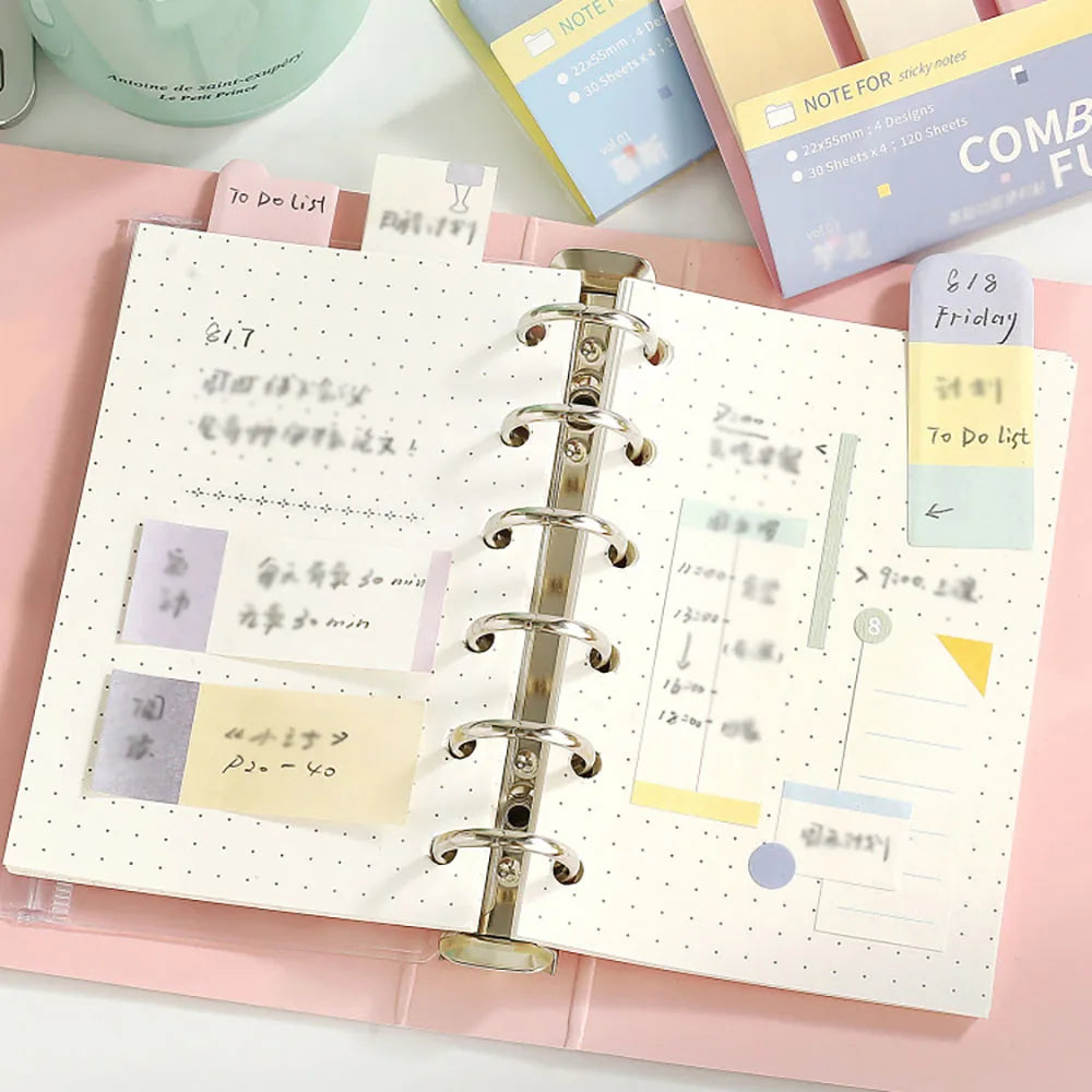 120 Sheets Combination Sticky Notes Roaming Plan Star Schedule