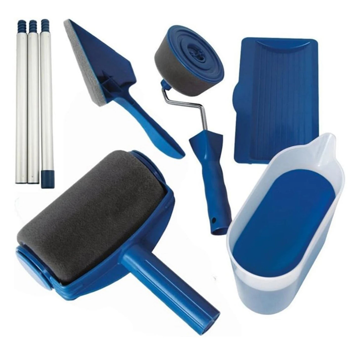 Corner Paint Brush Roller Kit Foam Interior Paint Brushes Triangles Paint Brush for Wall Repair and Painting Peaceful Pleasures Health and Wellness Six Piece