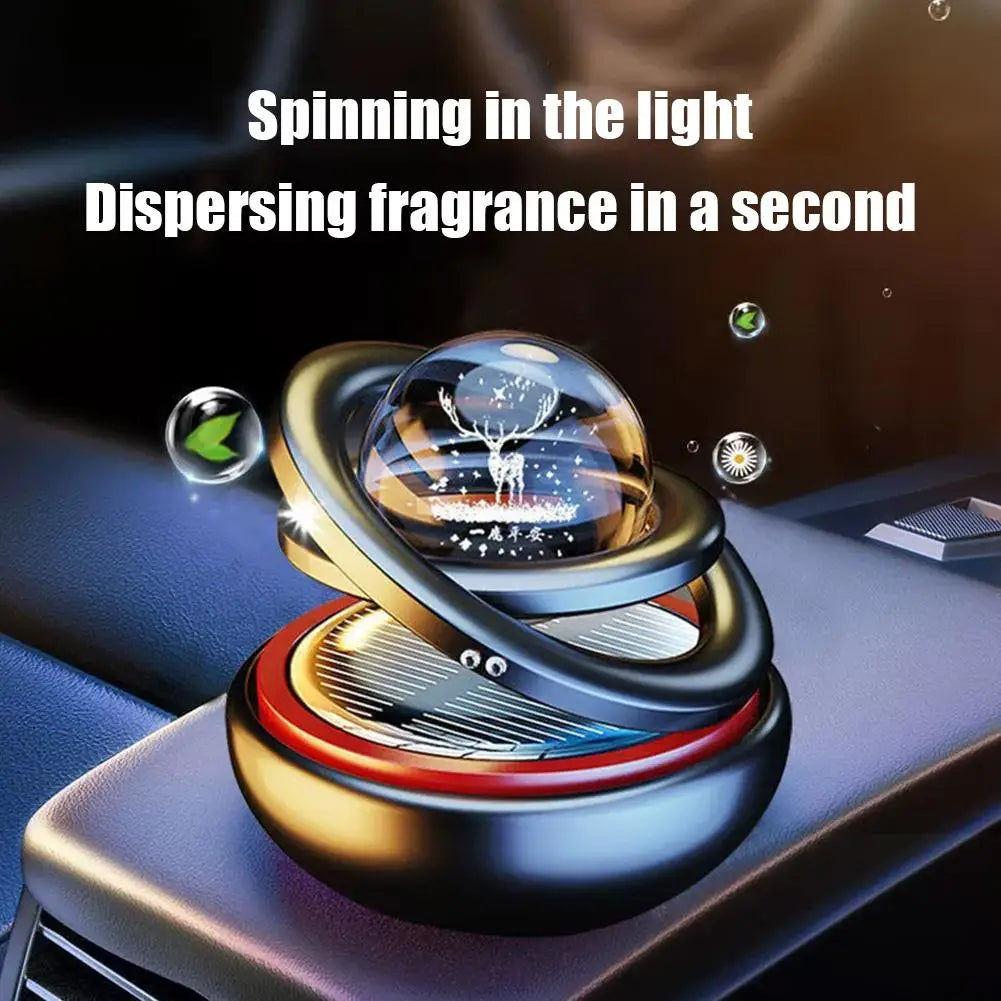 Central control suspended ornament Rotating Car Double Suspended Crystal Ball Aromatherapy Perfume Ornaments Creative Ornaments Peaceful Pleasures Health and Wellness