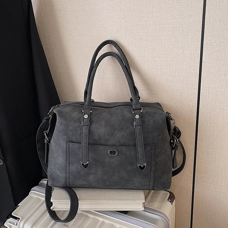 New Minimalist and Fashionable Retro Single Shoulder Crossbody Bag with Versatile Texture for Commuting Tote Bag Fashionable Bag Peaceful Pleasures Health and Wellness black