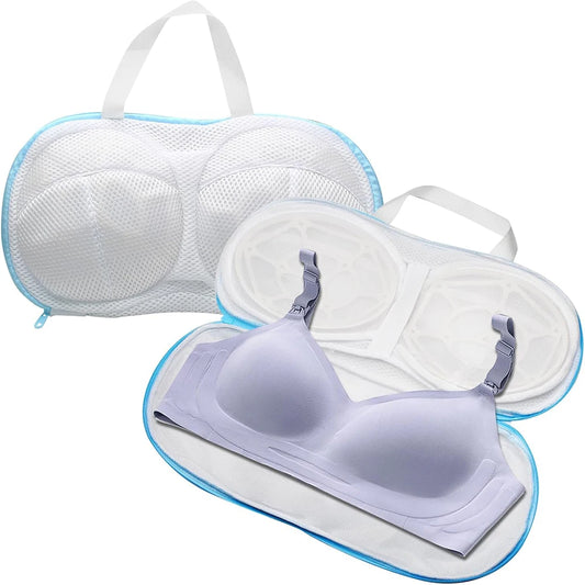 2 Pcs Bra Washing Bags for Laundry – 3D Protective Bracket Lingerie Wash Bag, Non-Deform Dryer Safe Peaceful Pleasures Health and Wellness