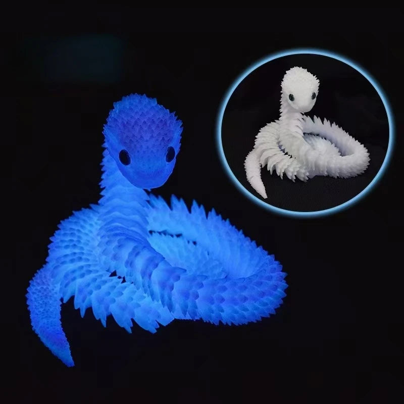 3D Printed Articulated Snake Fidget Toy | Desk Ornament Figurine
