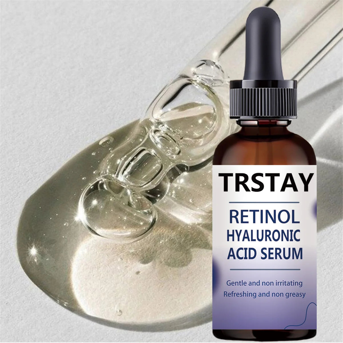 Retinol Hyaluronic Acid Serum, Gentle and Non-Irritating, Refreshing and Non-Greasy, Helps Improve Skin Condition Peaceful Pleasures Health and Wellness