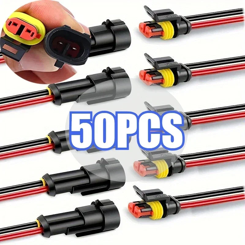 Waterproof 2-Pin Wire Connectors – 20 AWG Automotive Kit