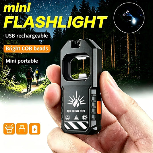 Mini COB Keychain Flashlight – USB-C Rechargeable Pocket Lantern Keychain Flashlight Oasis Select