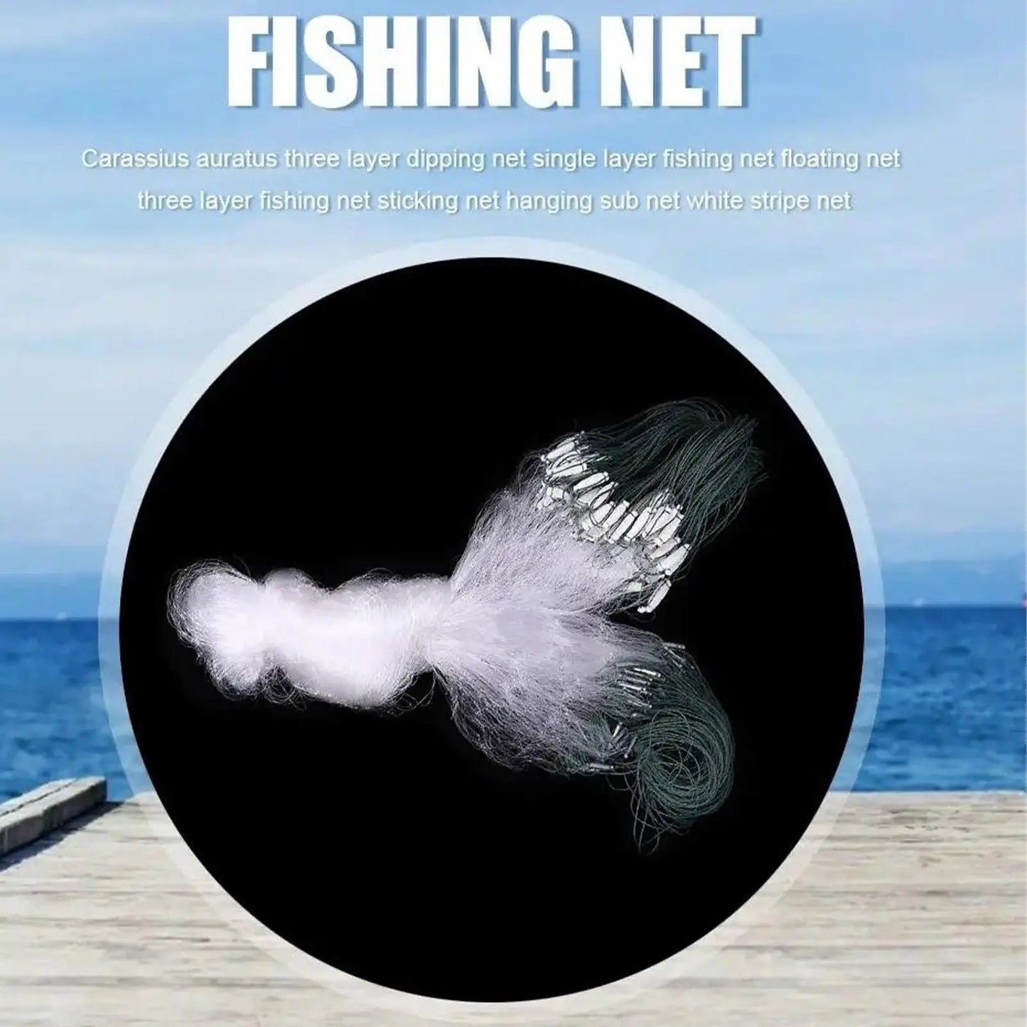 Professional Gillnet Fishing Cast Net | Single-Layer | 8–30m