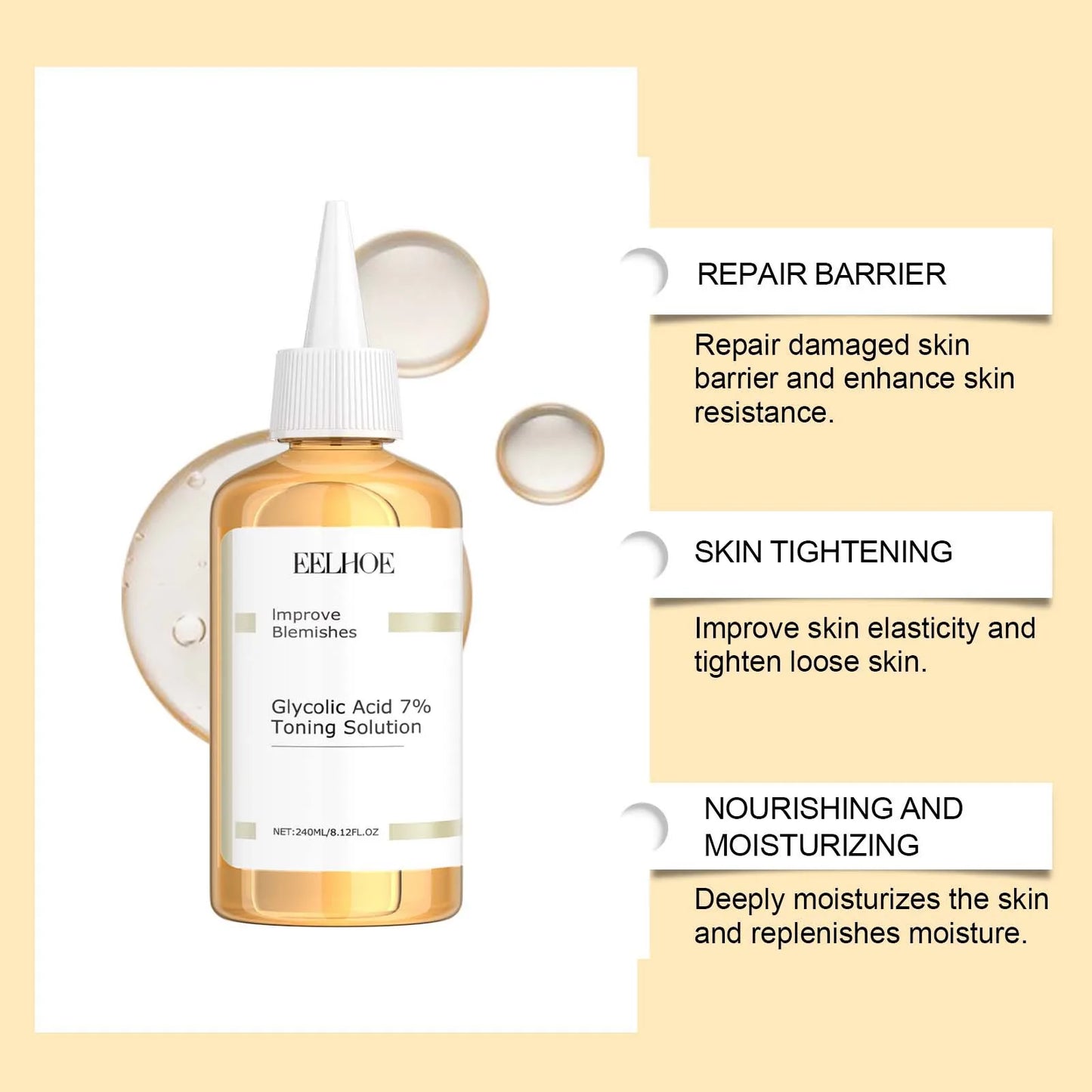 EELHOE Glycolic Acid 7% Toner – Pore Minimizing & Glow 240ml