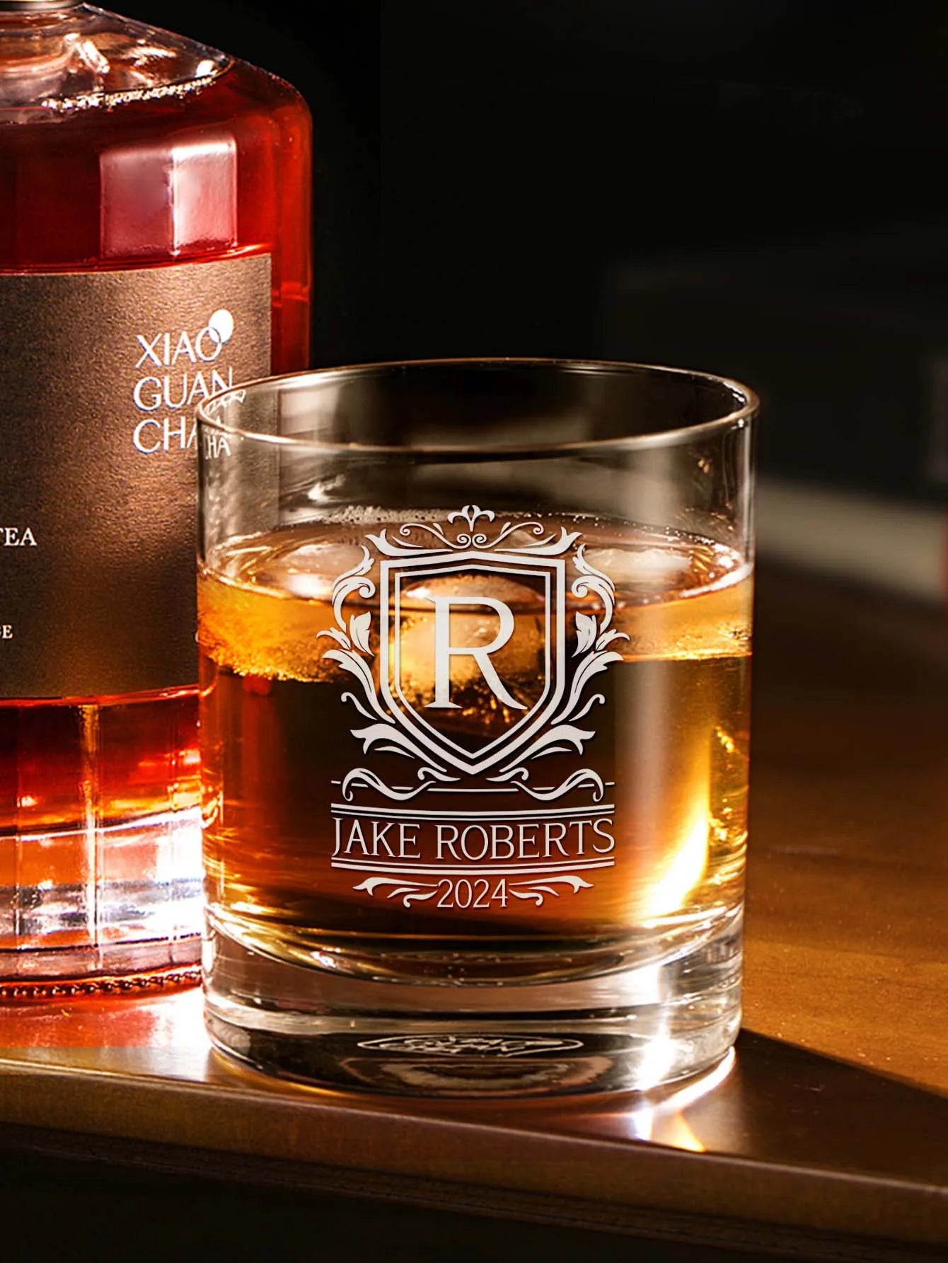 Custom Name Whiskey Glass Personalized Tumbler Engraved Gift For Him Her Dad Husband Anniversary Valentine Birthday Father Day Peaceful Pleasures Health and Wellness