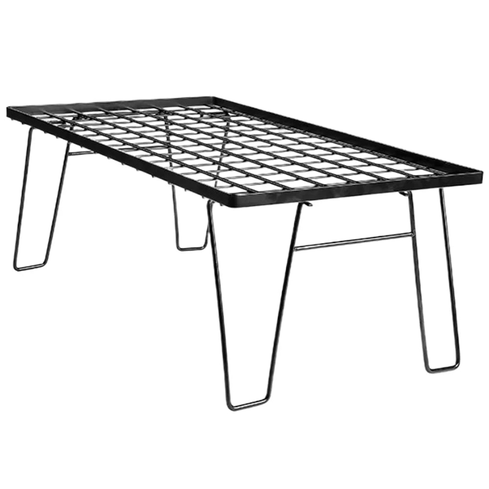 Folding Camping Table with Bamboo Board & Storage Bag Peaceful Pleasures Health and Wellness