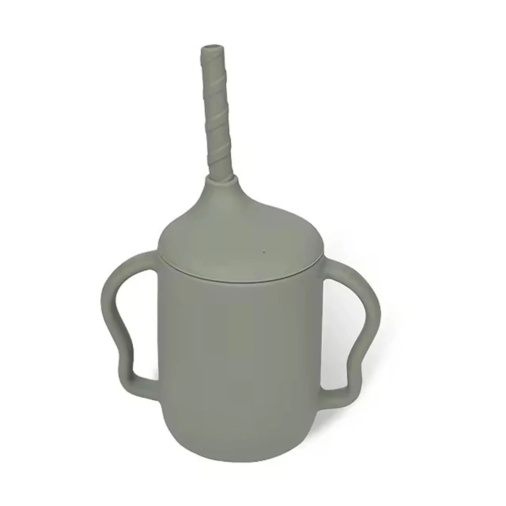 Kids' Food-Grade Silicone Straw Cup | Spill-Proof 350ml