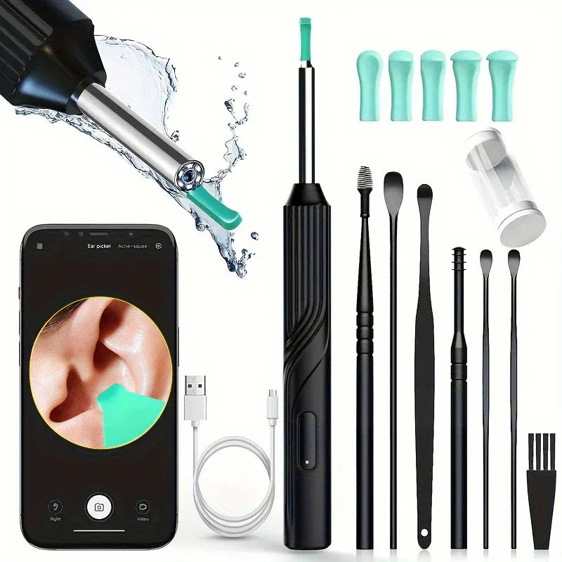 2025 Visual Ear Wax Cleaner with Camera Safe Earwax Removal Endoscope with Camera Luminous Otoscope Ear Cleaning Tools Ear Care Peaceful Pleasures Health and Wellness