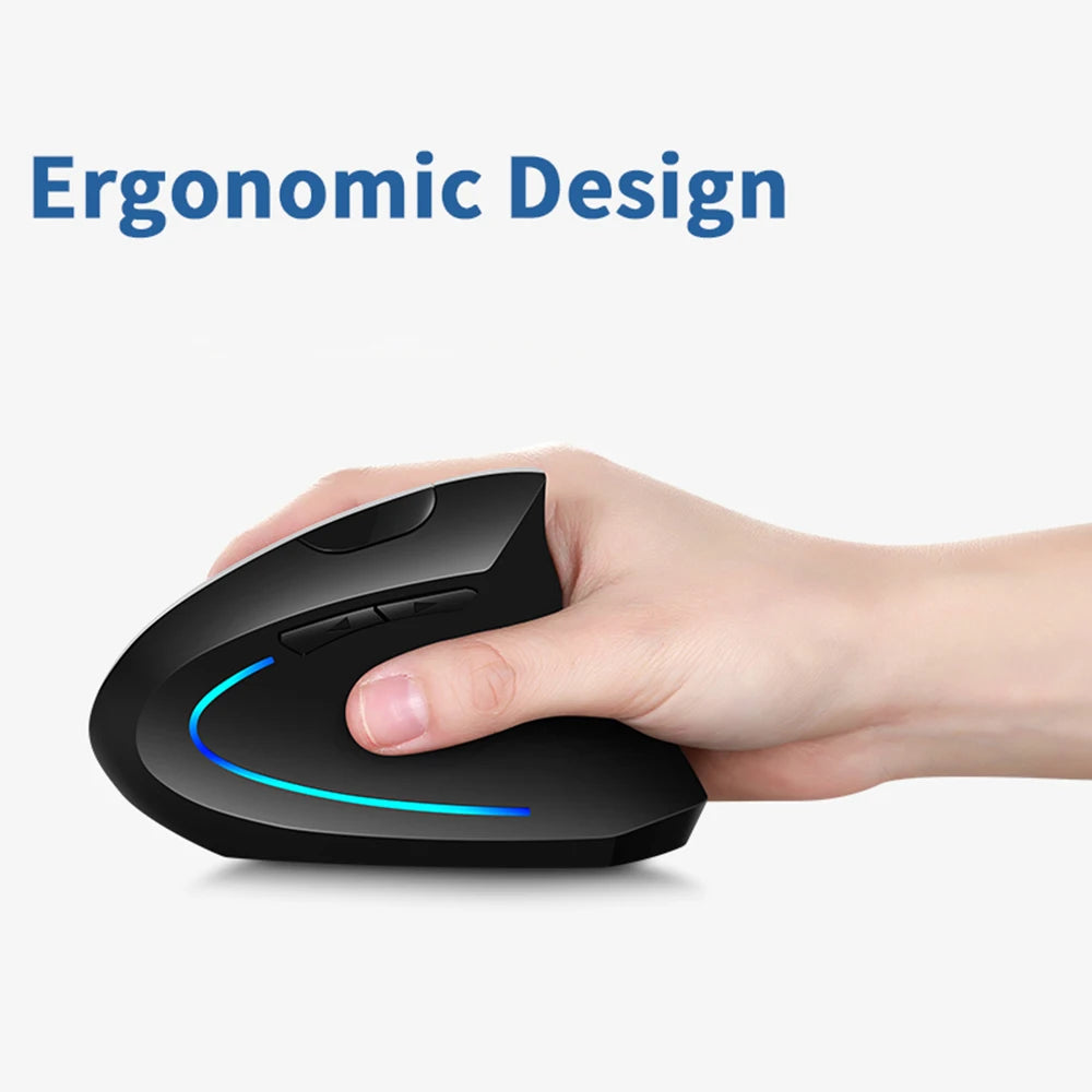 Arealer Wireless Vertical Ergonomic Mouse | 3 DPI, RGB