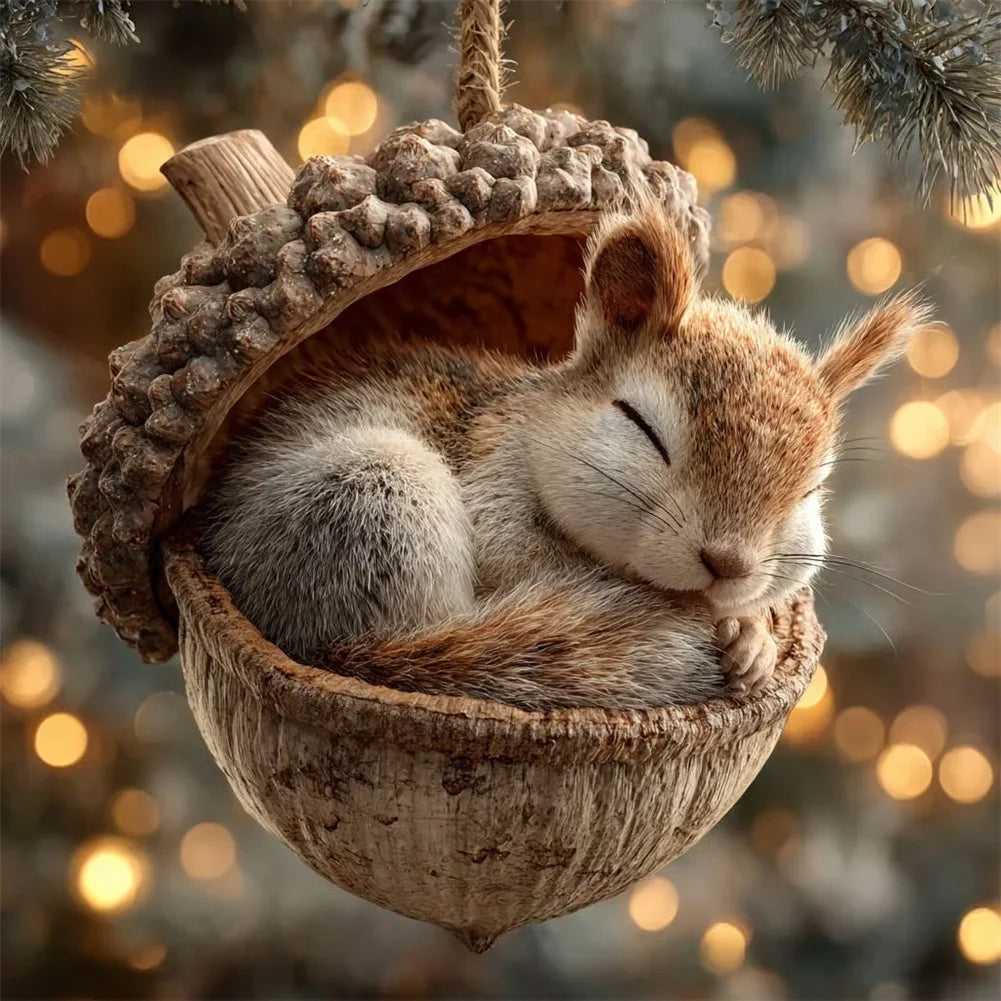 Acrylic 2D Animal Christmas Ornaments | Cute Xmas Tree Pendants