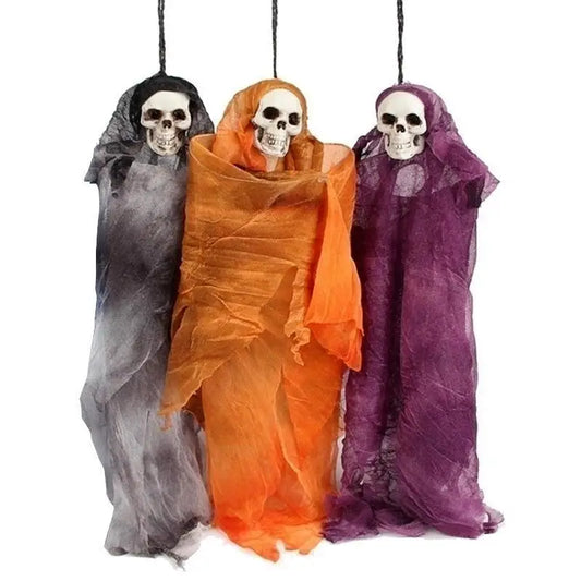 Halloween Skull Doll Ornament Spooky Fright Prank Prop Novelty Peaceful Pleasures Health and Wellness