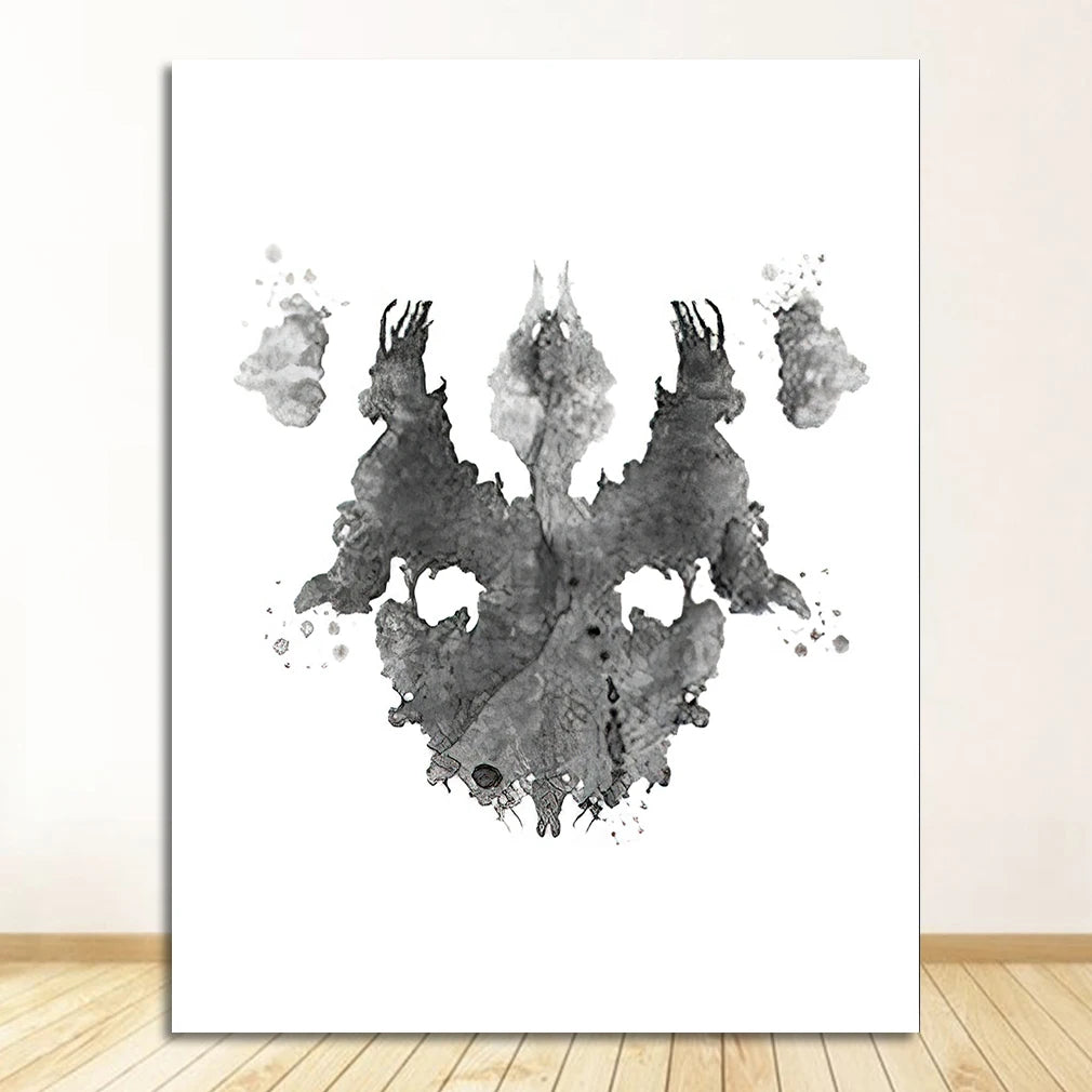 Rorschach Test Canvas Wall Art | Psychologist Gift Print