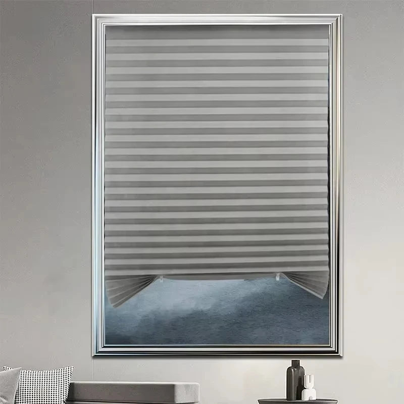 Cordless Pleated Blackout Window Blind – No-Drill Shade