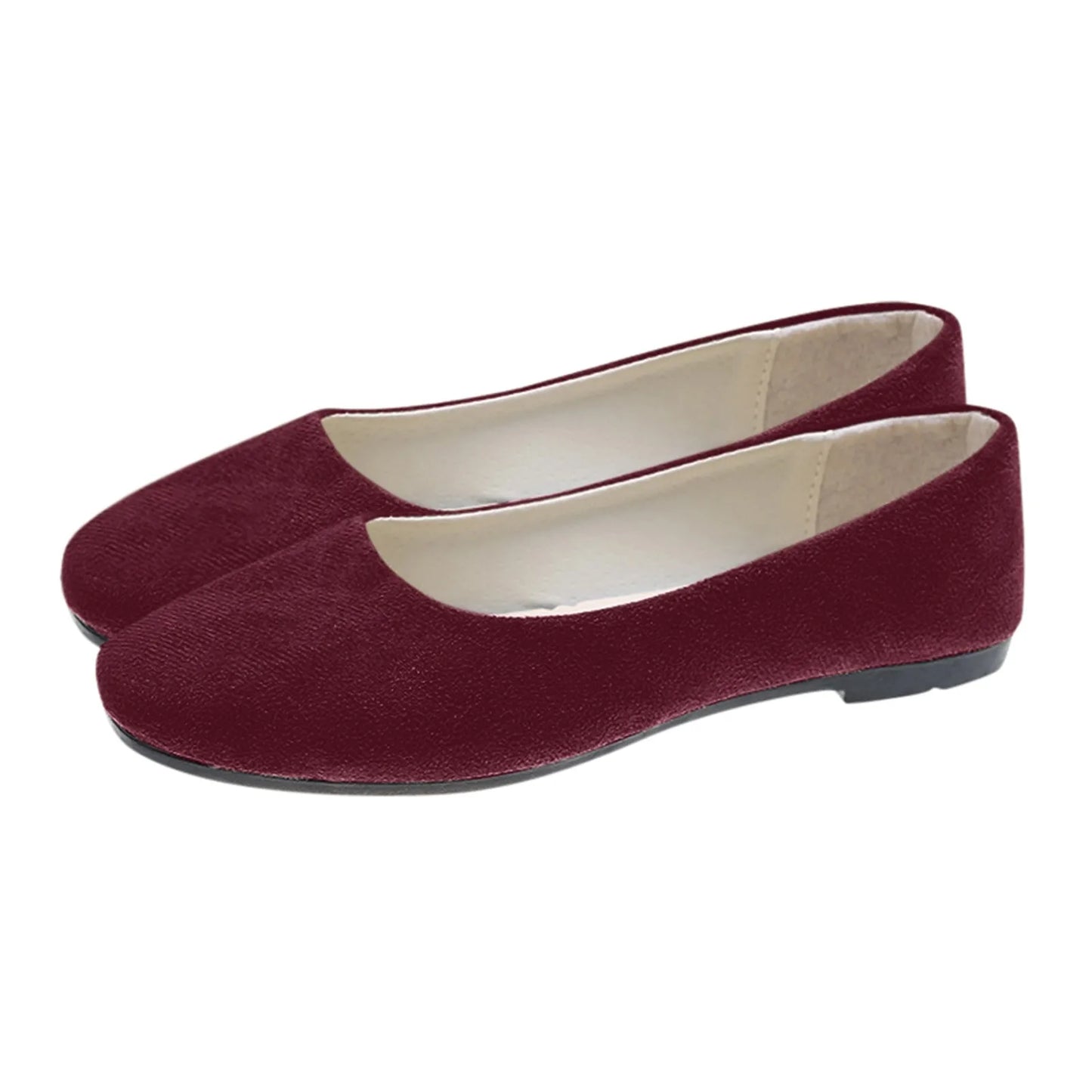 Women's Suede Ballet Flats – Slip-On Ballerina Casual Shoes