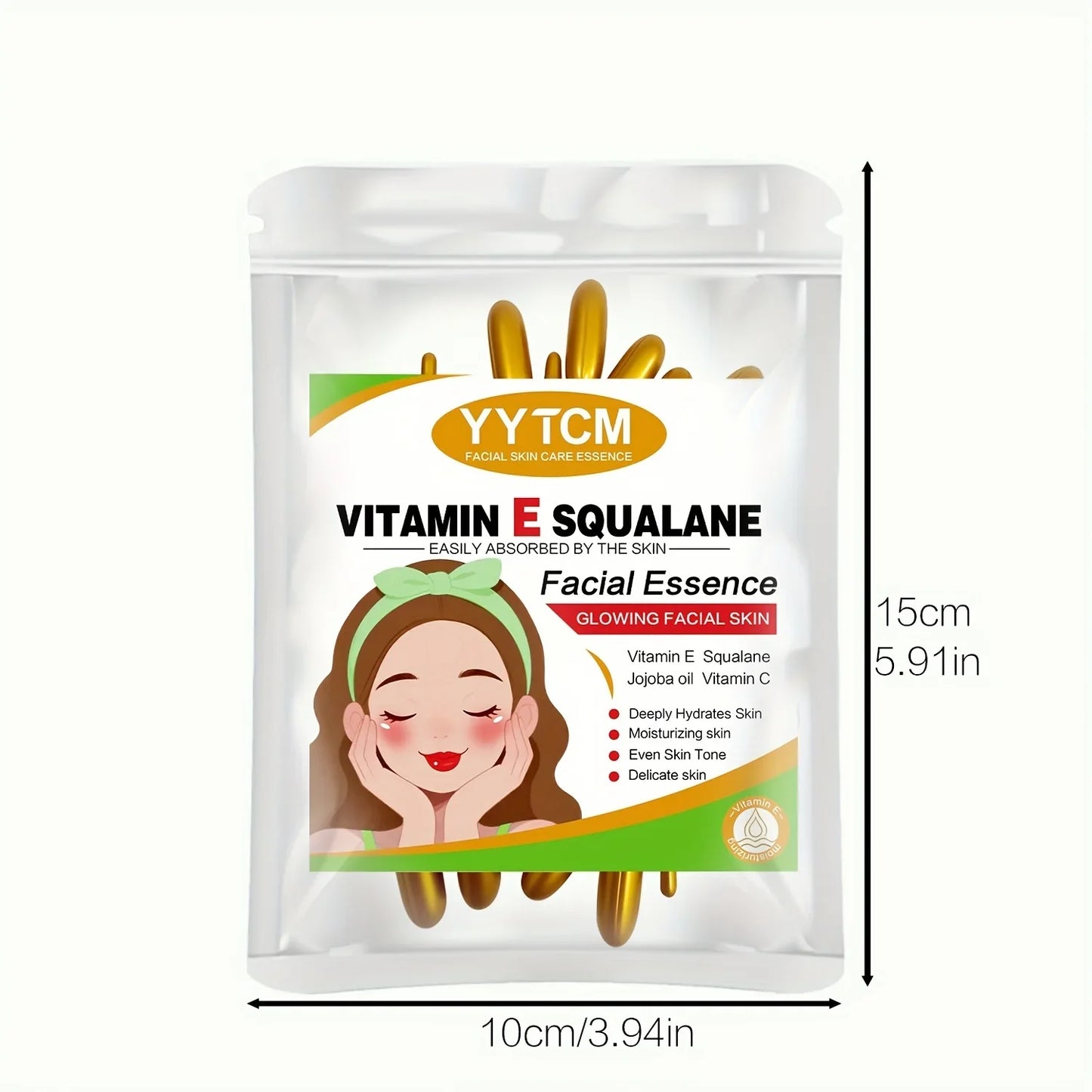 Vitamin E Brightening Capsule Essence – 30 Capsules | Squalane