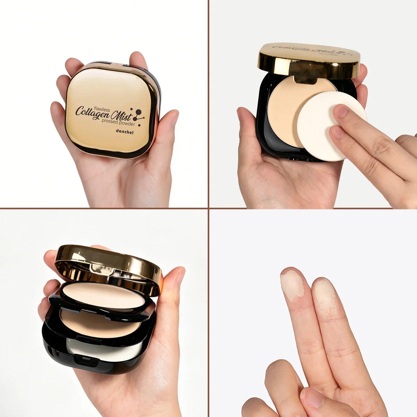 Collagen Dual Layer Pressed Powder – Matte Finish & Oil Control