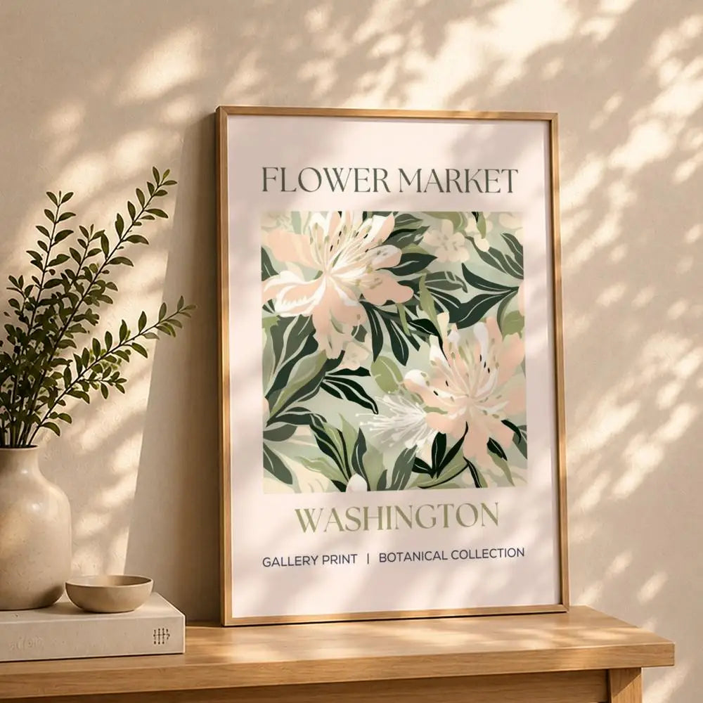 Pattern F-FlowerS Poster HD Self Adhesive Waterproof Wall Art Ideal for Home Office Dorm Bedroom Great Gift Peaceful Pleasures Health and Wellness White1 50X70cmNoframe