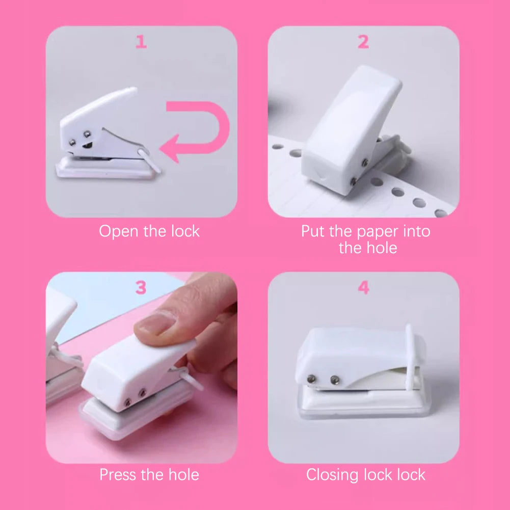Mini Portable Handheld Puncher DIY Single Hole Paper Hole Punch Tool For Kids Multipurpose Efficient Papers Hole Punch Tool Peaceful Pleasures Health and Wellness