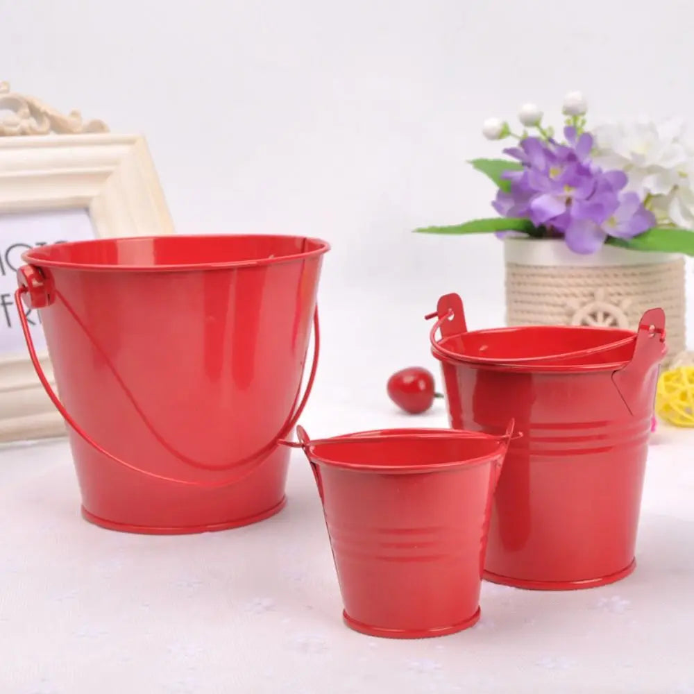 Vintage Tinplate Hook Flower Pot | Mini Pastoral Garden Planter