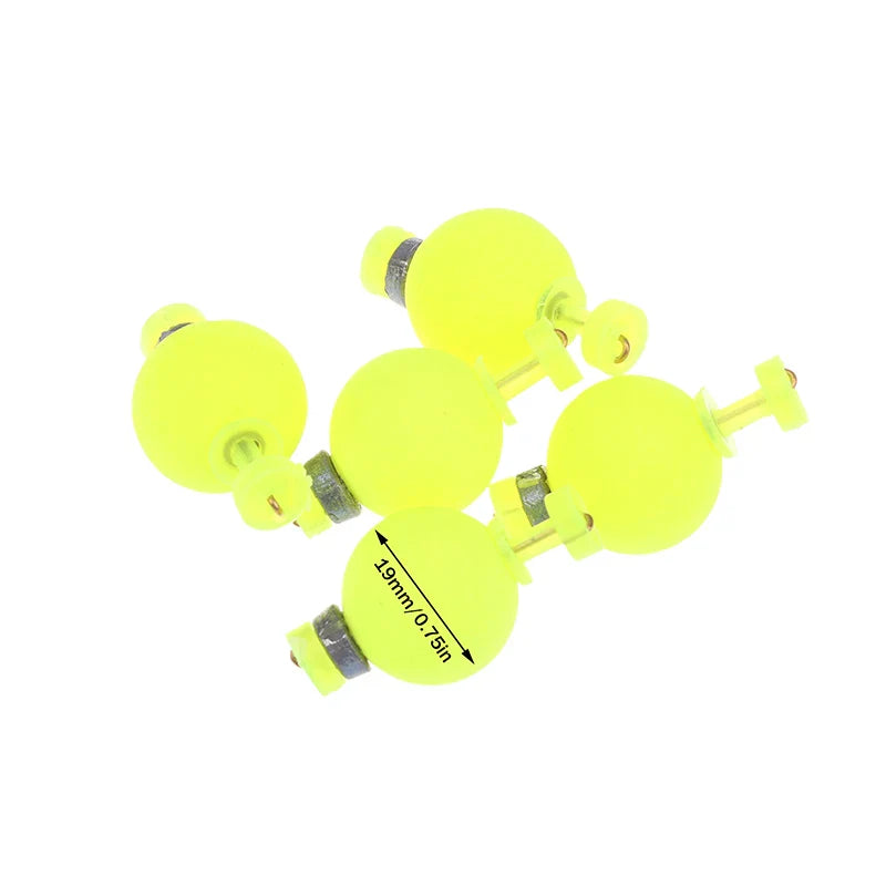 5-Pack Snap-On Fishing Bobber Floats – Weighted EVA Foam
