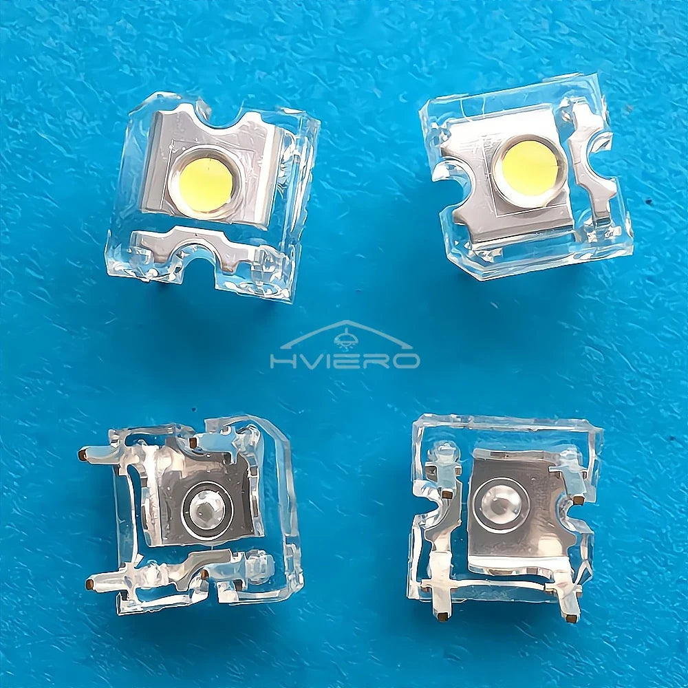100Pcs 3mm Piranha Super Flux LED Beads | 4-Pin Wide Angle DIY