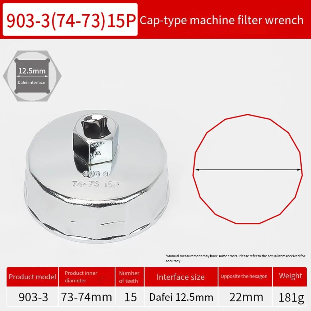 64–89mm Oil Filter Removal Wrench | 1/2" Square Drive Tool