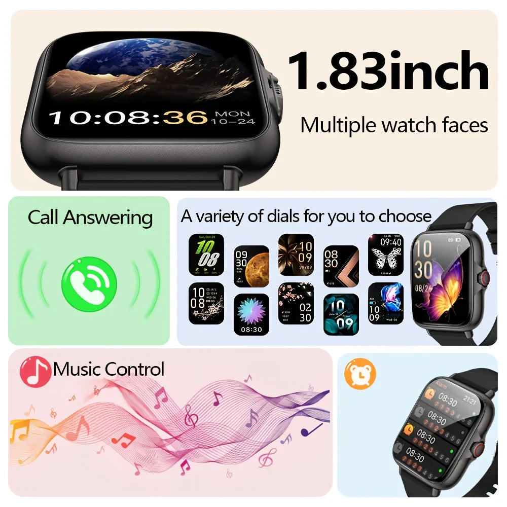 ERUN Smart Watch 1.83" Touchscreen – Call, Sports & Weather