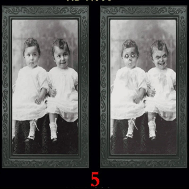 3D Changing Face Ghost Picture Frame Halloween Horror Decoration