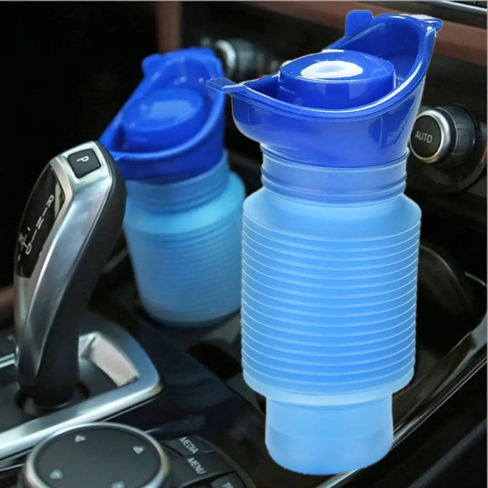 1set Urinal Car Urinal Bucket Outdoor Standing Urine Emergency Travel Portable Reusable Shrinkable Camping Toilet Urine Leak Peaceful Pleasures Health and Wellness